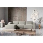 Canap� d?angle gauche hudson avec couchage colour gris clair ? vinotti