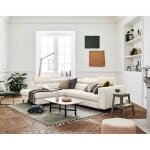 Olinda - canap d'angle gauche - 5 places - convertible avec coffre et ttires rglables - en tissu ...