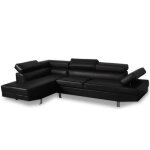 Canap dangle gauche avec ttires relevables charly noir