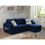 Astoria - canap� dangle r�versible - convertible avec coffre - style contemporain - 4 places - bleu marine ...