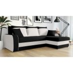 Zelie - canapé dangle réversible convertible - avec coffre - 4 places - style contemporain - blanc / ... Zelie - canapé dangle réversible convertible - avec coffre - 4 places - style contemporain - blanc / ...