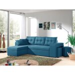 California - canap dangle rversible et convertible avec coffre de rangement - bleu canard - bleu canard ...