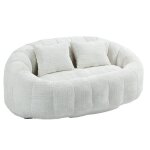 Canap� bean bag sofa lazy sofa durable comfort chenille beige 145 x 95 x 63 cm