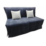 Canap bz convertible flo bleu 140 * 200cm matelas confort bultex