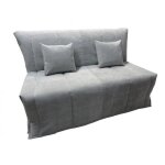 Canap bz convertible flo gris clair 160 * 200cm matelas confort bultex inclus