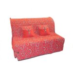 Canap bz convertible soan rouge 140 * 200cm matelas confort bultex inclus