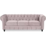 Canape chesterfield velours 3 places altesse taupe Canape chesterfield velours 3 places altesse taupe