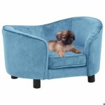 Canap pour chien - vidaxl - turquoise - 69x49x40 cm - peluche - intrieur