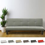 Canap� clic clac convertible 3 places similicuir �conomique topazio couleur: gris