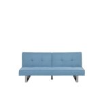 Canap clic - clac en tissu bleu - beliani - dublin - classique - intemporel - panoramique