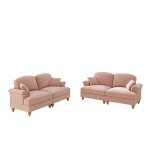 Canap� cloud 2 - seater l - shaped chenille rose 194. 00x83. 50x93. 00 cm