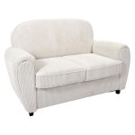 Canapé club 2 places côtelé scott 137cm beige Canapé club 2 places côtelé scott 137cm beige