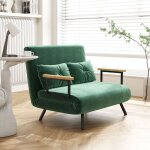 Canap� convertible 2 places 4 en 1 canap� - lit avec dossier r�glable sur 5 niveaux 2 coussins 102 x ...