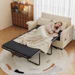 Canap� convertible 2 places avec usb canap� - lit avec matelas table pliante rangement id�al petit espace ...