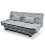 Canap� convertible 3 places lefkada tissu textur� gris