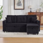 Canap� convertible 3 placescanap� lit 3 placesvelours c�tel� interface usb - cled et rangementporte - ...
