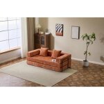 Canap� - lit pliant 4 en 1 195 x 95 cm m�ridienne en velours c�tel� convertible lit canap� pliant pour ...