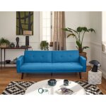 Babylone - canapé convertible clic - clac - 2 places - en tissu - bleu Babylone - canapé convertible clic - clac - 2 places - en tissu - bleu