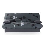 Canap� convertible clic clac 3 places - tissu motif bikini gris - l 190 x p 92 cm - dream - style contemporain ...