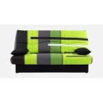 Canap� convertible clic clac 3 places - tissu motif piste vert - l 190 x p 92 cm - dream - style contemporain ...