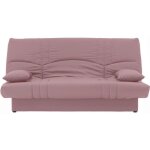 Canap convertible clic clac 3 places - tissu rose - l 190 x p 92 cm - dream - style contemporain