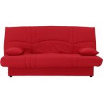 Canapé convertible clic clac 3 places - tissu rouge - l 190 x p 92 cm - dream - style contemporain Canapé convertible clic clac 3 places - tissu rouge - l 190 x p 92 cm - dream - style contemporain