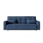 Canap convertible - copenhague - concept usine - 3 places - velours cotel - couleur bleu - contemporain ...