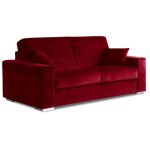 Le diva canap easy ouverture express 120 * 200cm microfibre bordeaux