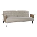 Canapé convertible dkd home decor noir beige métal marron polyester bois deucalyptus (203 x 87 x 81 cm) ... Canapé convertible dkd home decor noir beige métal marron polyester bois deucalyptus (203 x 87 x 81 cm) ...