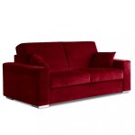 Canap convertible express 140 le diva lattes matelas 14cm kansas rouge