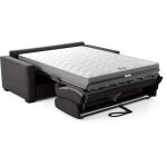 Canap convertible express john - 3 places - tissu anthracite - 190 x 100 x 87 cm