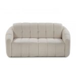 Canap convertible express vigo couchage 120cm matelas stella 17cm boucl beige