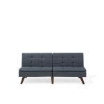 Canap convertible gris ronne - beliani - contemporain - design - couchage quotidien