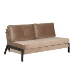 Canap convertible lit mikko en velours taupe - livin24 - 2 places - tissu - beige