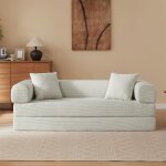 Canap� convertible tatami 2 places ? sommier pliant velours doux coussins �pais sans montage 72h d�compression ...