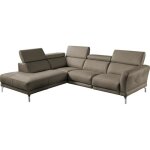 Canap� dangle en 100% tout cuir �pais de luxe italien 5 / 6 places dalen taupe angle gauche