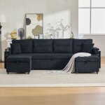 Canap� dangle convertible 4 places chaise longue espaces de rangement porte - gobelets ports usb et un ...