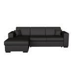 Canapé dangle convertible fuji xl avec coffre en simili - angle gauche gris foncé - loungitude collection ... Canapé dangle convertible fuji xl avec coffre en simili - angle gauche gris foncé - loungitude collection ...
