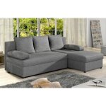 Canap� dangle convertible - gilo - en tissu luxe 3 / 4 places gris angle droit (vu de face)