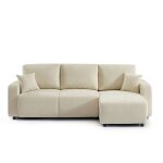 Canap� dangle convertible et r�versible livio 4 places tissu beige