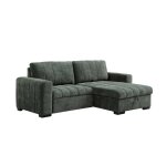 Canap� dangle convertible et r�versible en tissu textur� vert konoti