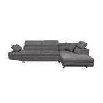 Canap dangle convertible rio en microfibre - angle droit gris - loungitude collection