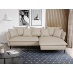 Canap� dangle convertible en tissu beige lazare - angle droit