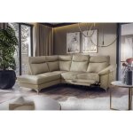 Canapé dangle en cuir italien de luxe 5 places luzerne avec relax électrique et coffre beige angle gauche ... Canapé dangle en cuir italien de luxe 5 places luzerne avec relax électrique et coffre beige angle gauche ...