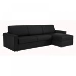 Canap dangle dreamer convertible express 120cm cuir vachette noir matelas 16 cm