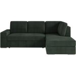 Canap� dangle droit 3 places convertible aden avec coffre en velours c�tel� - vert fonc� - l246 x p174 ...