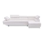 Canap� dangle droit bouclette t�ti�re 260cm cr�me