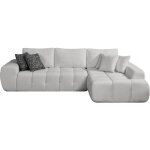 Canap� dangle droit en tissu style bubble sidonie - 4 places - gris