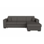 Canap dangle fuji xl convertible avec coffre en tissu - angle droit gris fonc