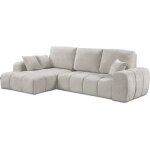 Canap� dangle gauche convertible en tissu chenille verneuil - 3 places - beige